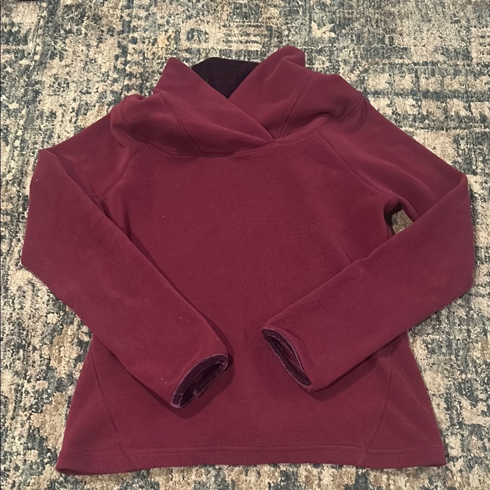 Prana fleece cowl neck sweater